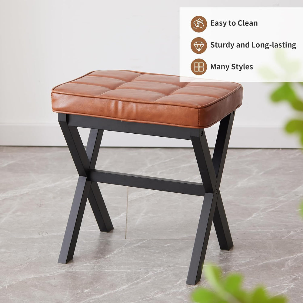 Foot Stool Small Ottoman Foot Rest Padded Foot Stool Desk for Under Office De...