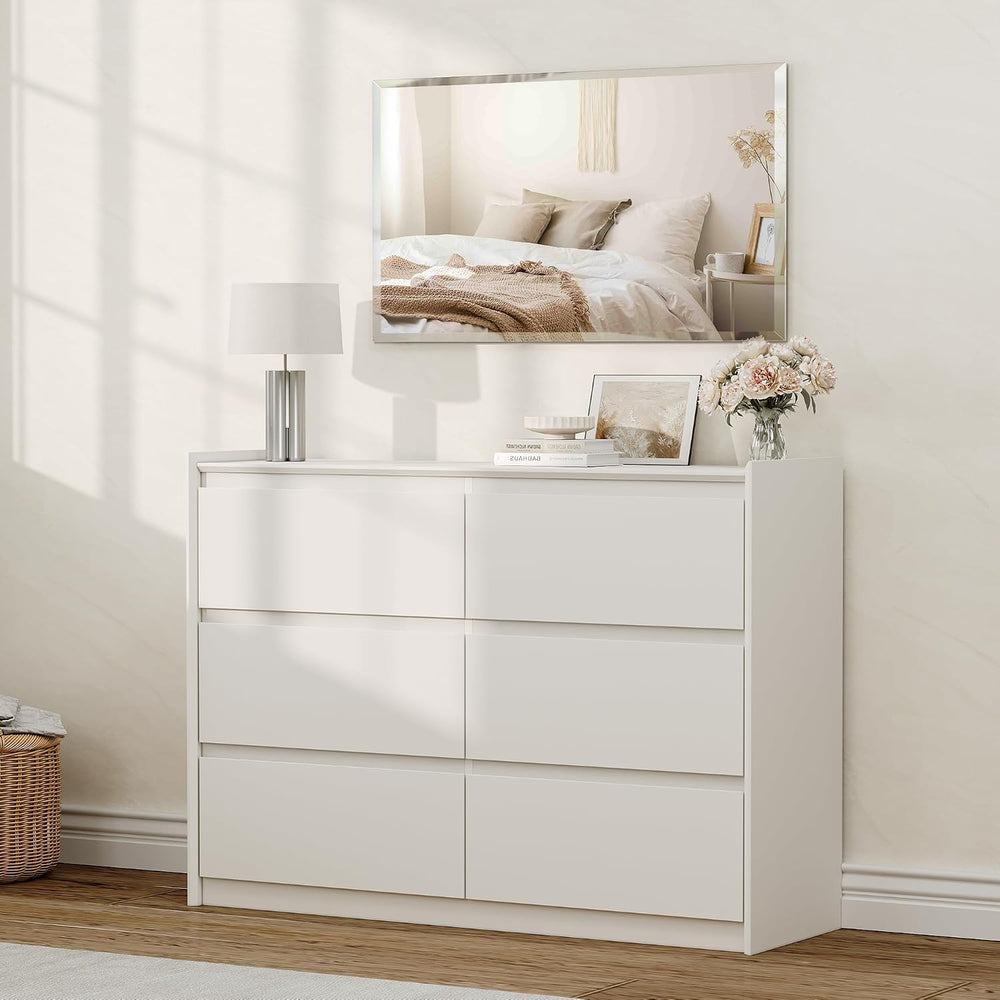 22"x30" Frameless Beveled Rectangular Bathroom Mirror for Over Sink