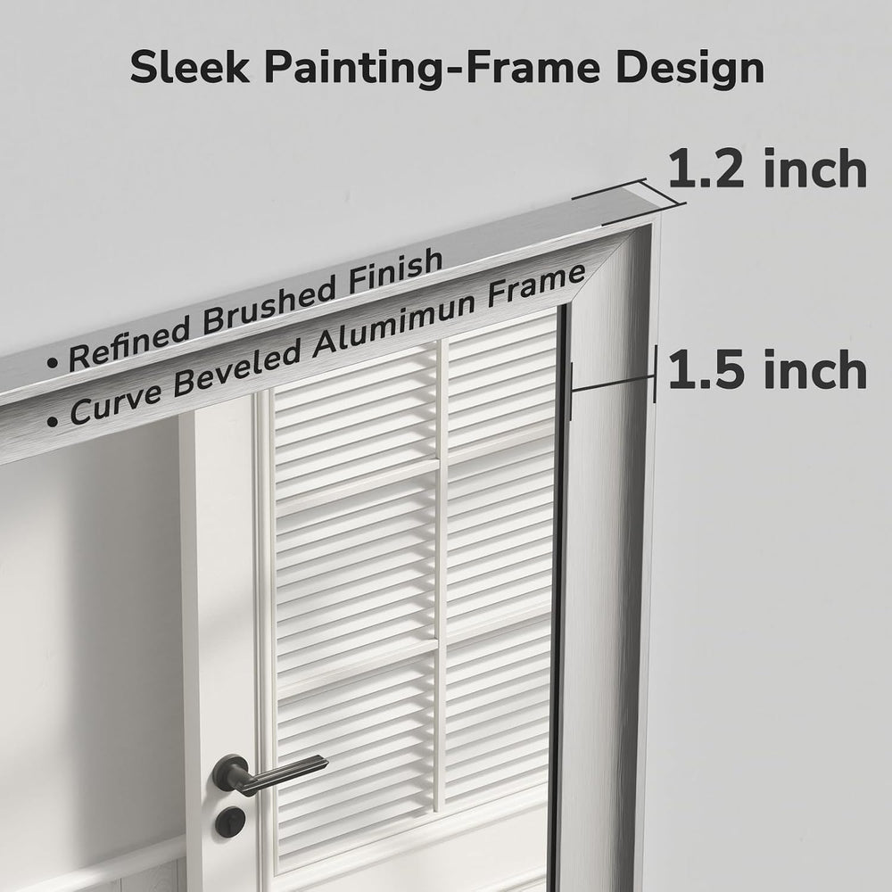 USHOWER 30x40 Inch Brushed Nickel Bathroom Mirrors for Over Sink