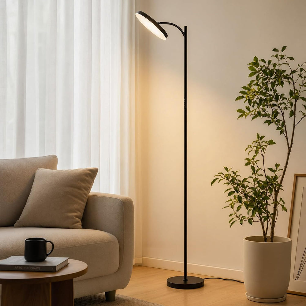 36W Bright LED Floor Lamp, Modern Stepless Dimmable Torchiere Tall Lamp