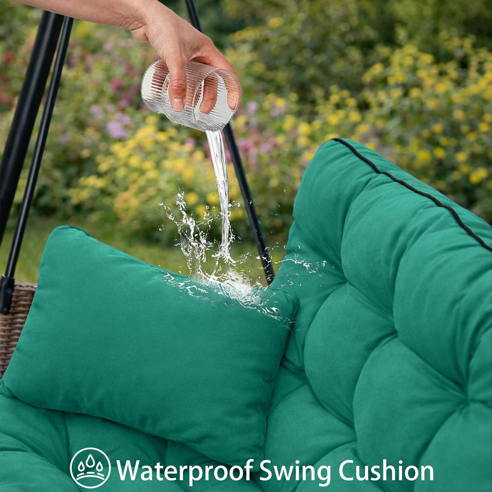 Porch Swing Cushions, Waterproof & Fade Resistant Outdoor Swing Cushion 7...