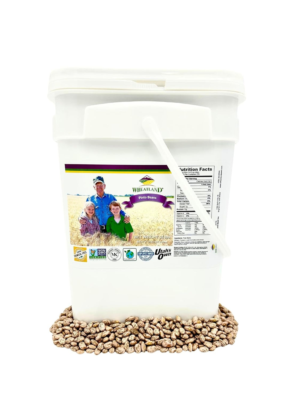 Wheatland™ Pinto Beans • Farm Fresh • Mylar, Oxygen Absorber & Bucket pro...