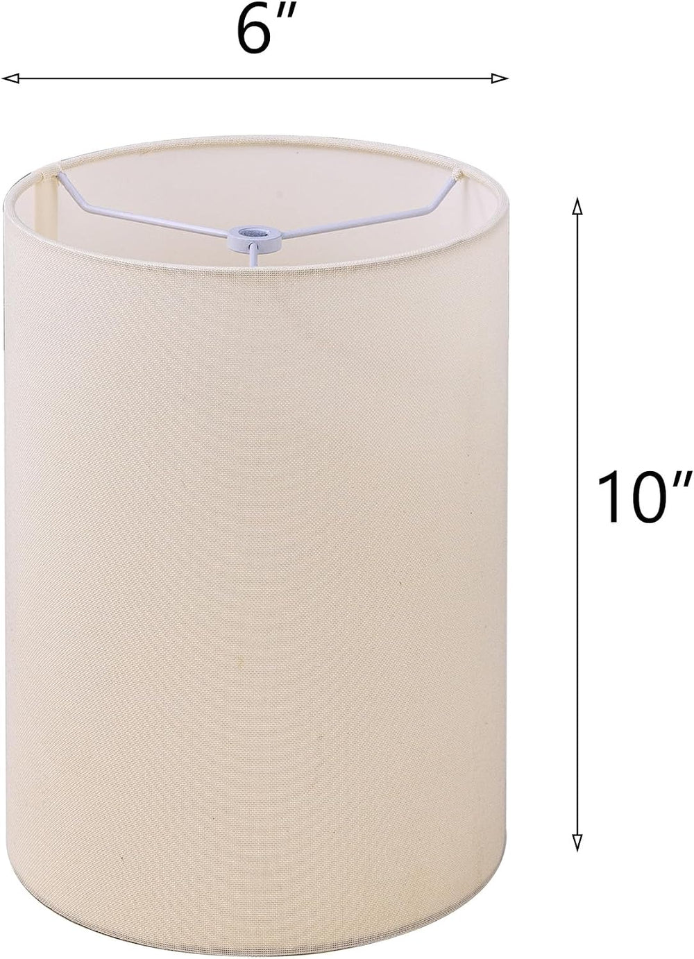 Wellmet No Assembly Required, 6" Diameter x10" High Lampshade, Ligh...