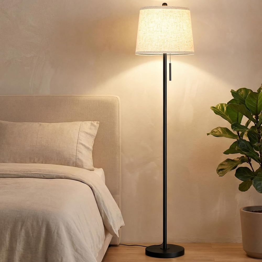 JUNNAI Modern Black Floor Lamp 63in for Living Room Bedroom Office