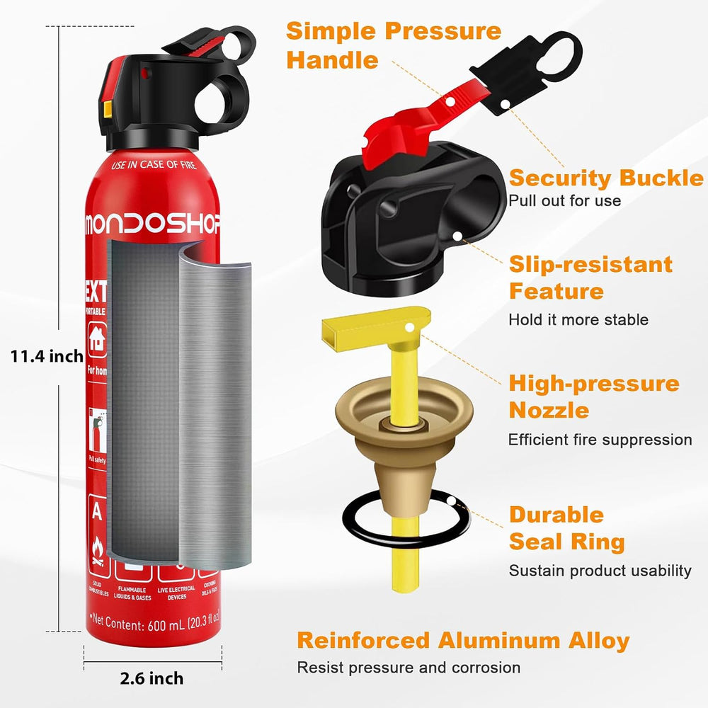Portable Small Fire Extinguisher for Home and Car (600ML, 2Pack)