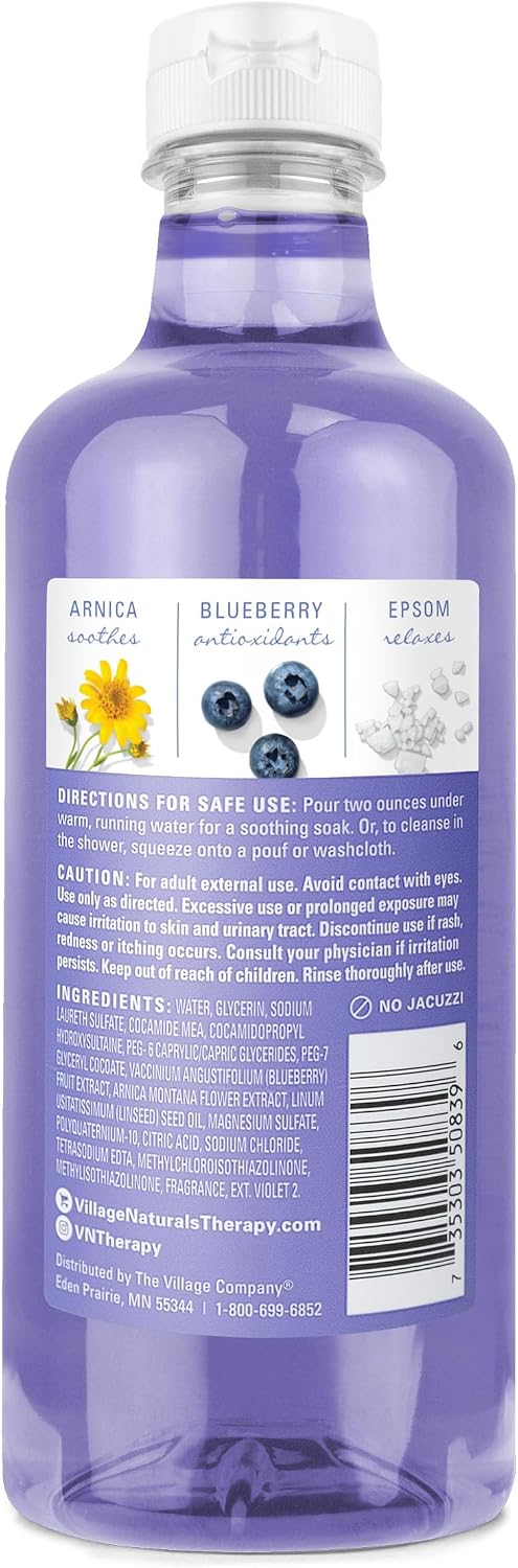 Village Naturals Therapy, Comfort 2-in-1 Foaming Bath Oil & Body Wash, 16...