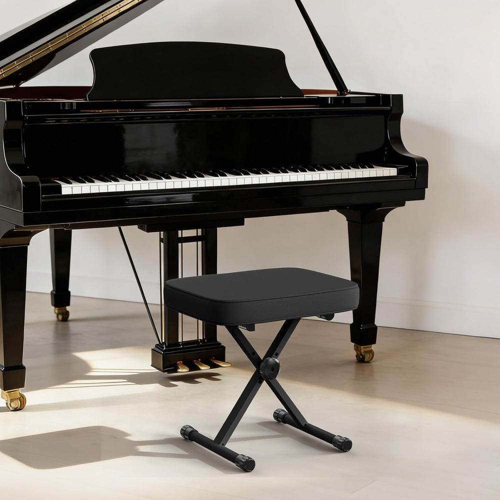 OLIXIS Adjustable Padded Piano Bench, Guitar, Keyboard Stool