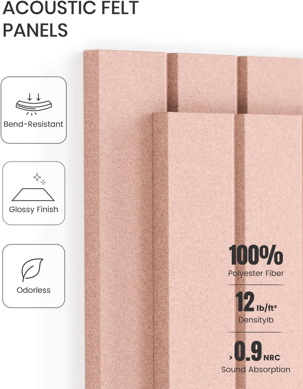 Fluxynara Felt Bulletin Board & Cork Board Alternative 48'' x 36&...