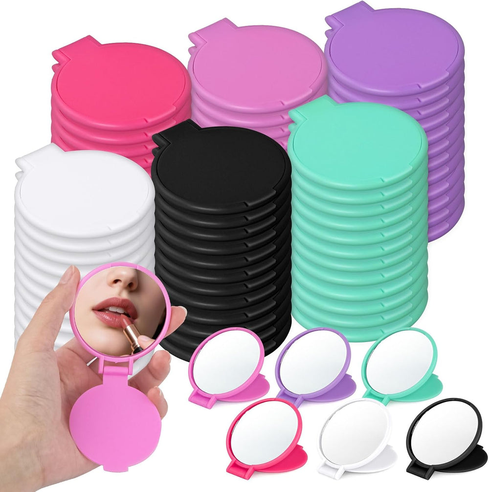 Compact Mirror Bulk, 6 Colors Pocket Mirror Bulk (120-PACK)