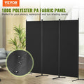 VEVOR Room Divider, 3 Panel Room Dividers and Folding Privacy Screens, Fabric Partition Room Dividers for Office, Bedroom, Dining Room, Study, Freestanding, Black