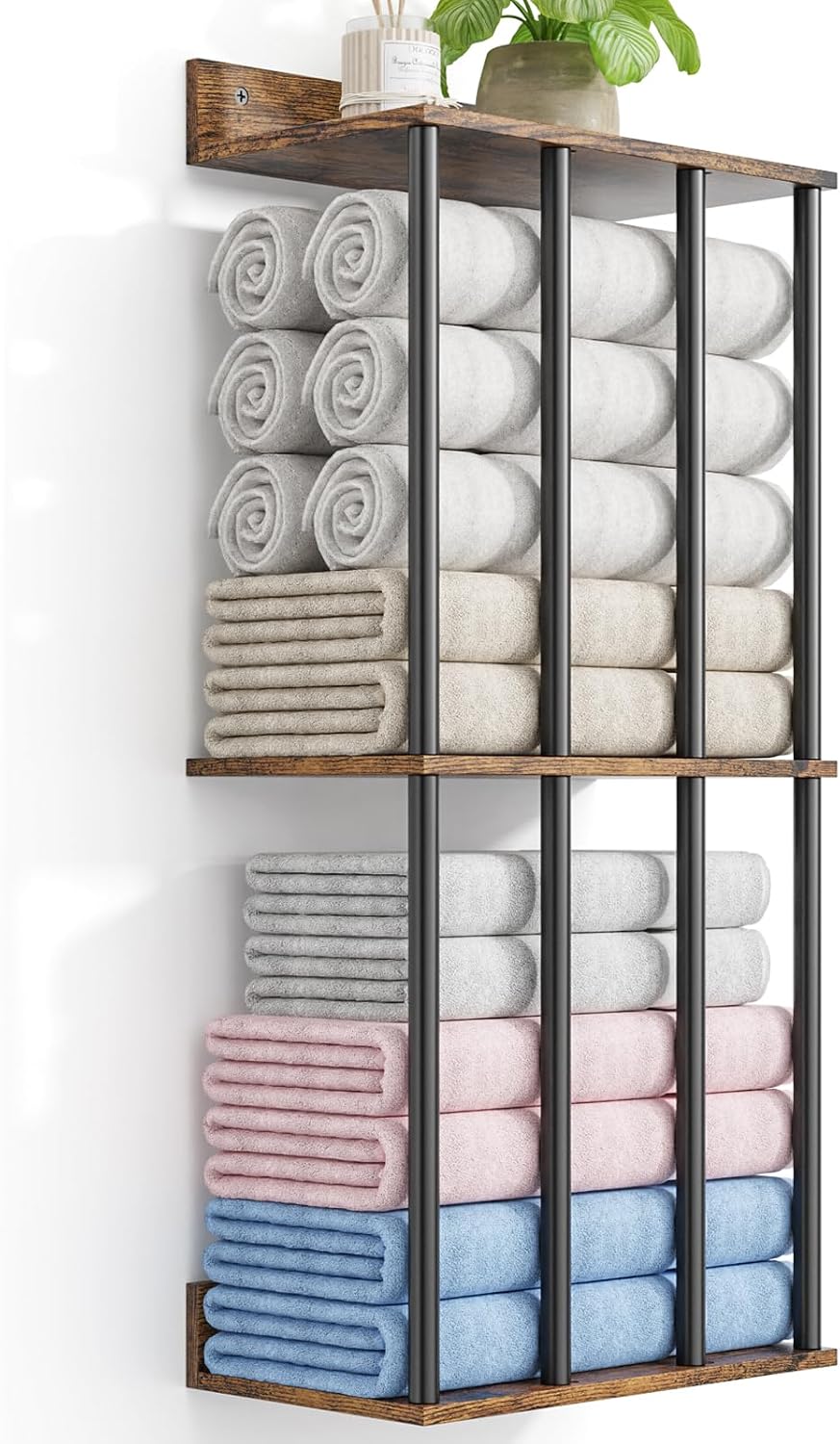 Towel Racks for Bathroom Wall Mounted, Updated 4 Bar Wall Towel Holder