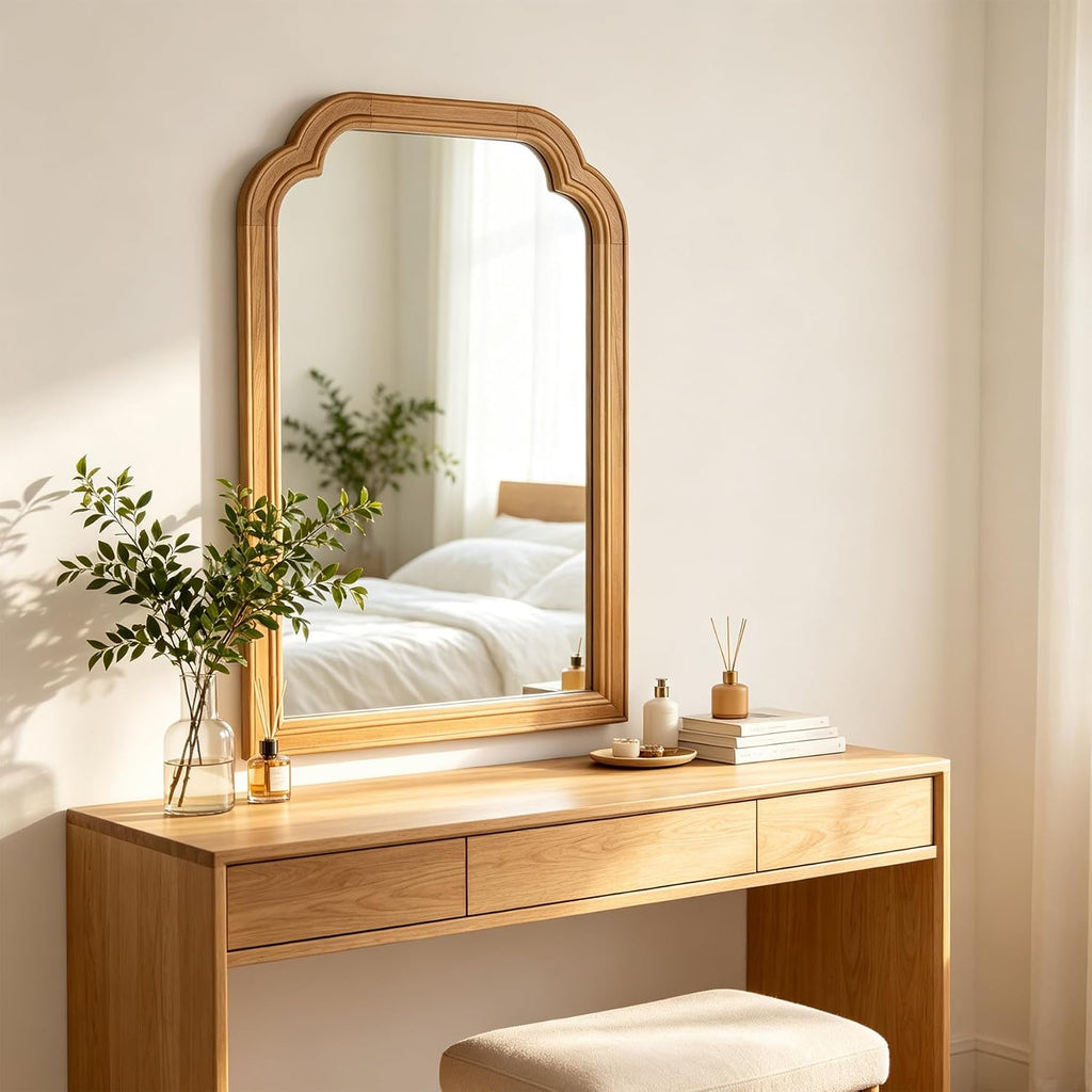 Bathroom Mirror for Over Sink, 30x20 Inch Wood Frame Decorative Wall Mirror