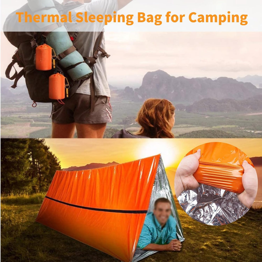 Emergency Sleeping Bag with Whistle, Portable Emergency Survival Bag, Lightwe...