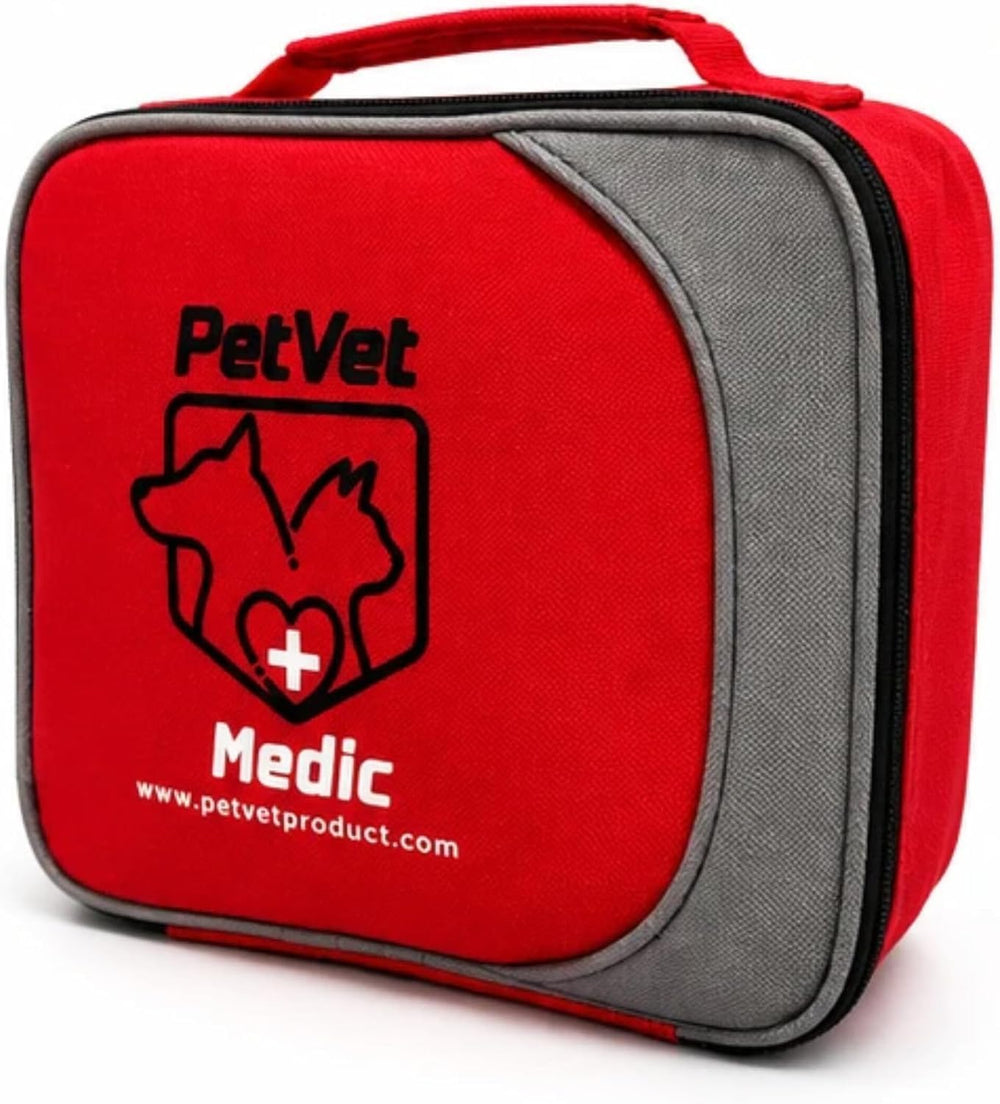 PetVet Medic Essential Pet First Aid Kit for Dogs & Cats – Emergency Home...