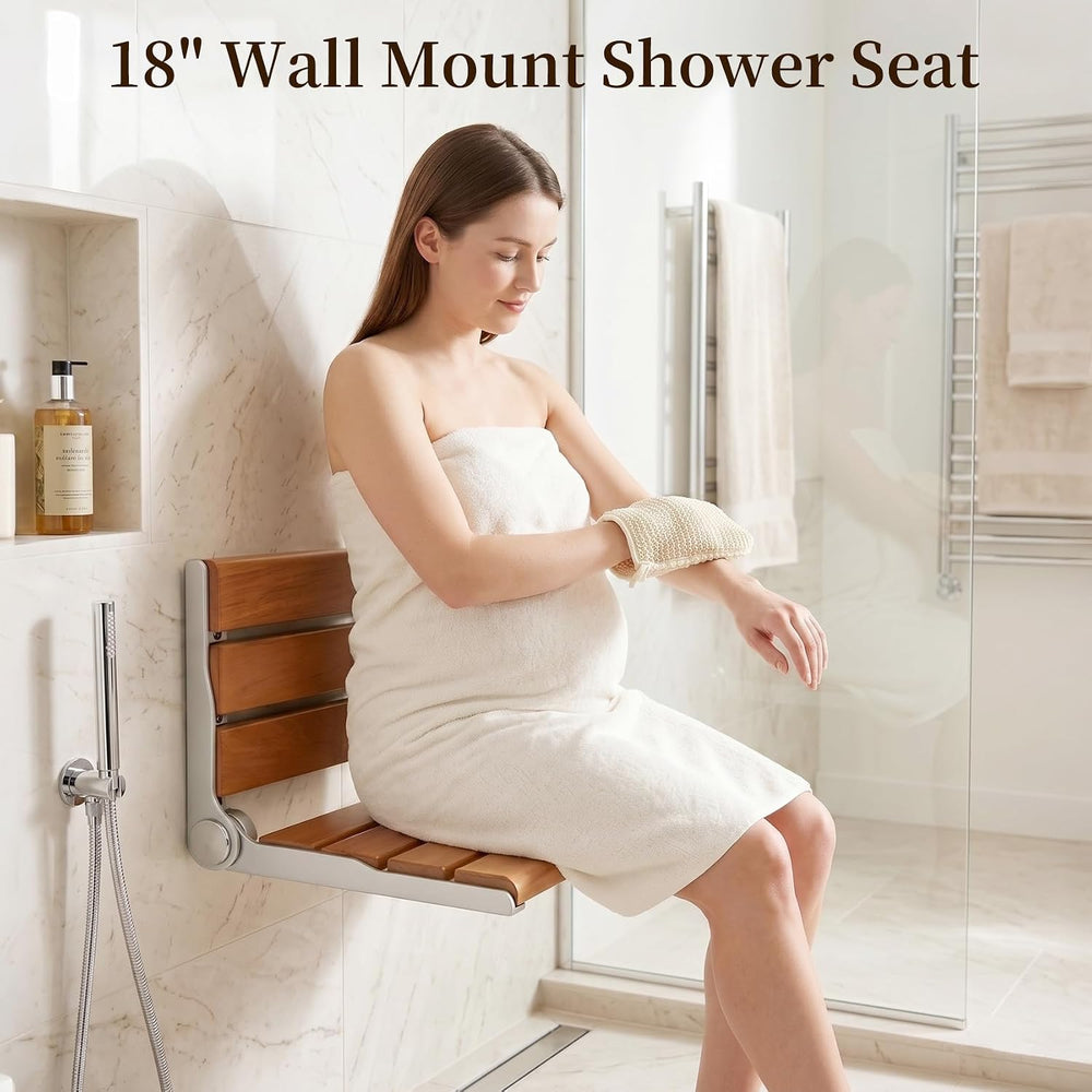 18" Wall Mount Shower Seat for Adults