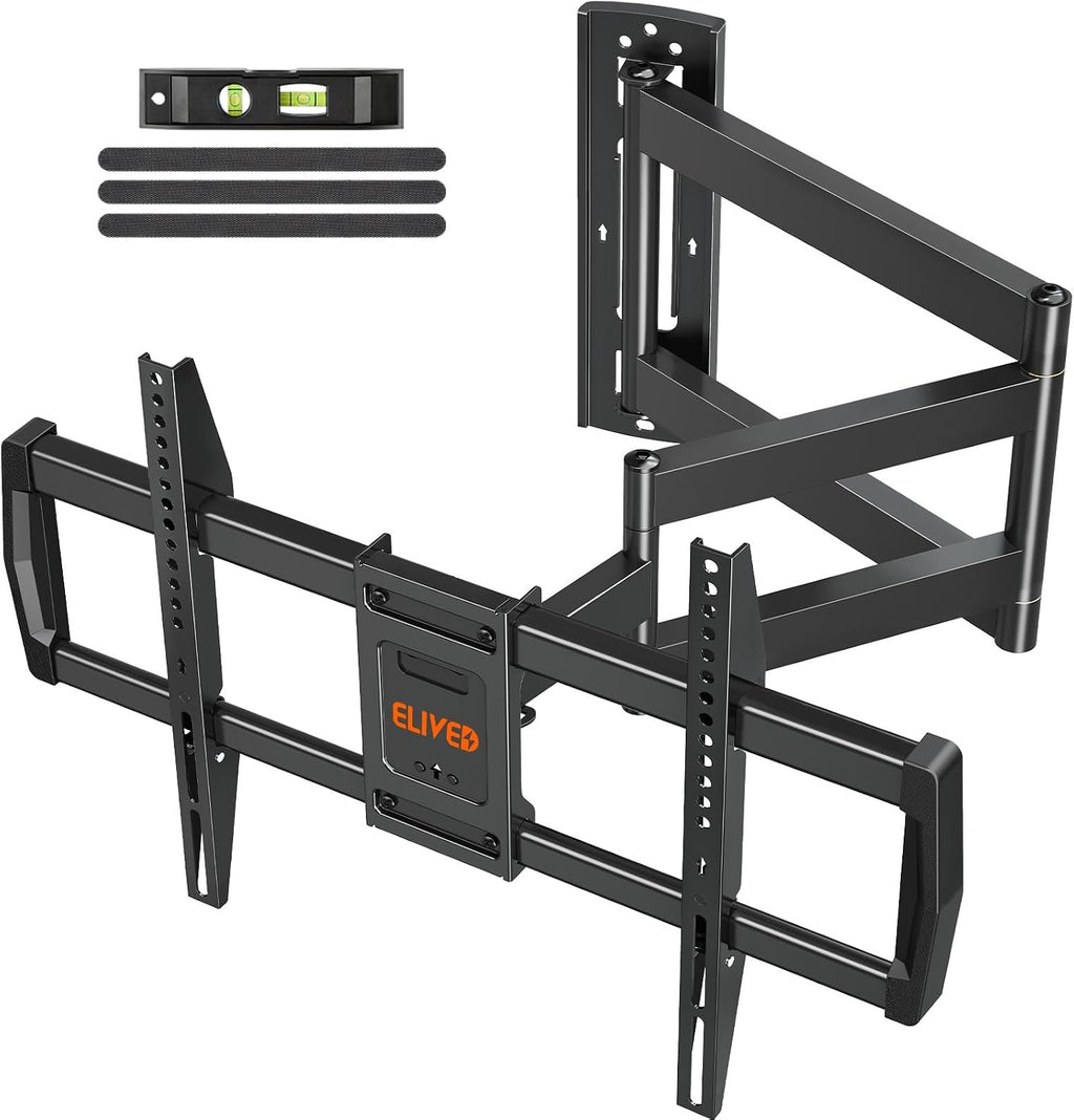 37.9" Long Arm TV Wall Mount for 42-75 Inch TV, Full Motion Swivel and Tilt | Single Stud Corner TV Bracket, Long Extension, Heavy Duty Articulating Arms, Max VESA 600x400mm, Holds up to 99 lbs.