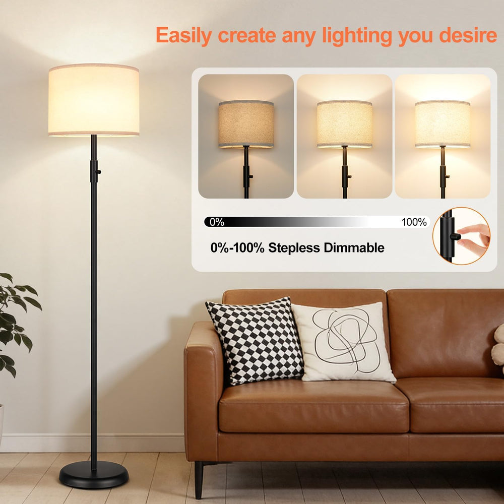 【Upgraded】 Dimmable Floor Lamp for Living Room,1000 Lumens Bulb Included, Mod...