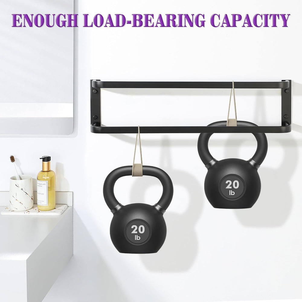 Alise Double Towel Bar, 24" Double Towel Racks for Bathroom, Matte Black