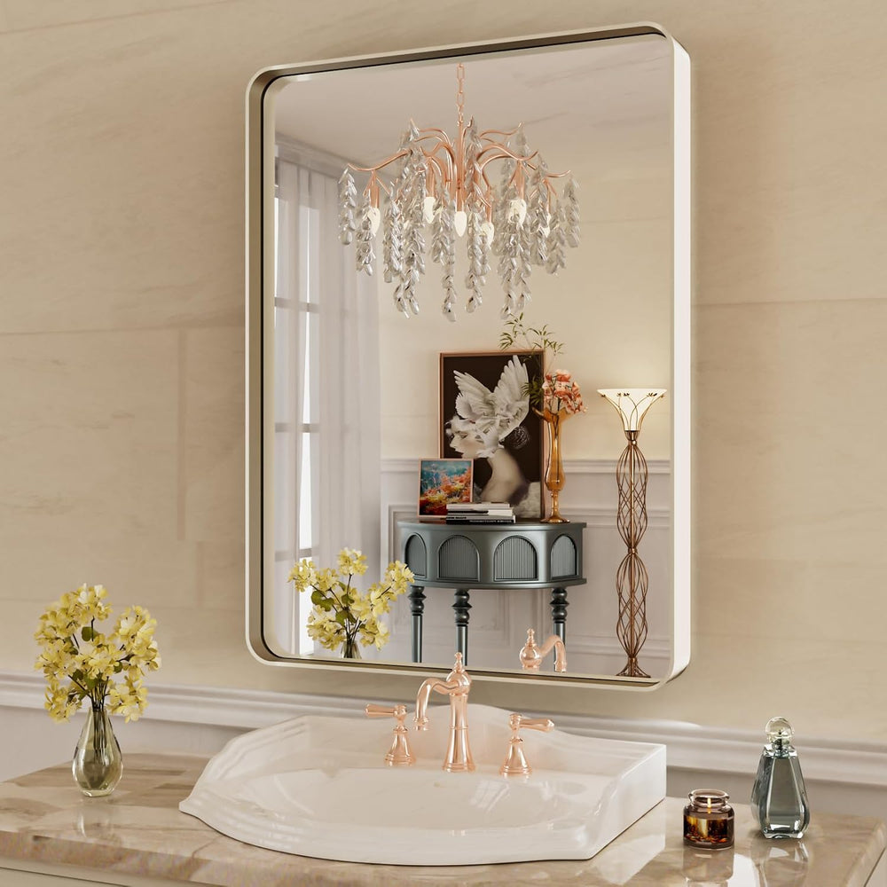 WEER Bathroom Vanity Mirror Brushed Nickel 22X30 Inch