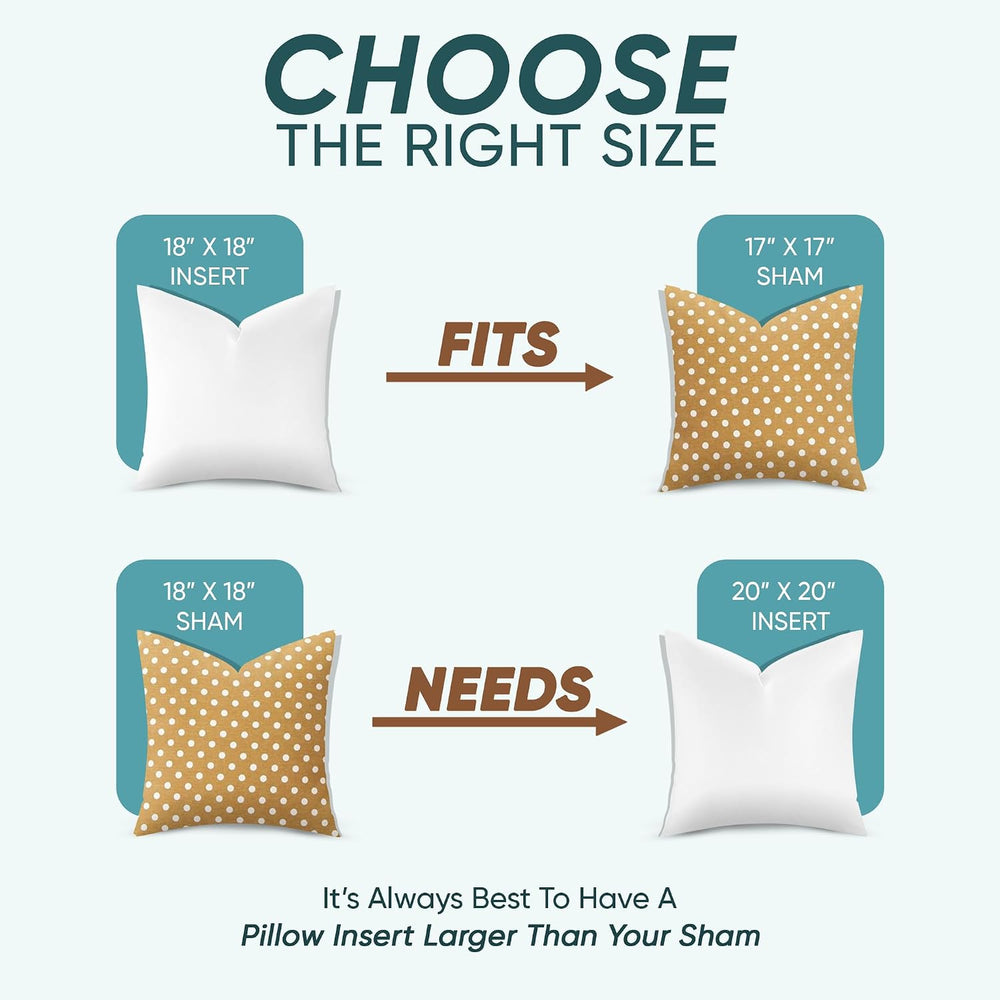Pillowflex Synthetic Down Pillow Insert 18x18 in - Karate Chop Pillow