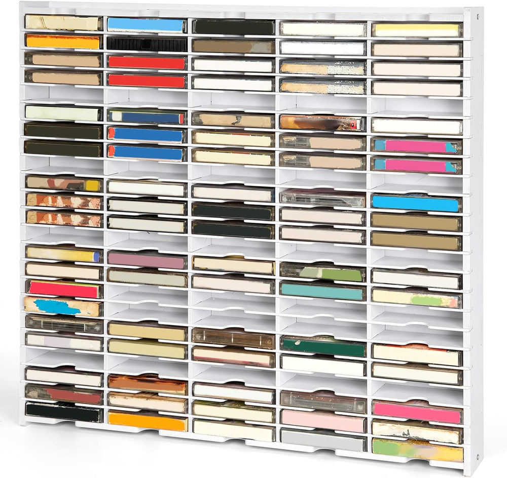 115-Slot Cassette Tape Storage Organizer Rack
