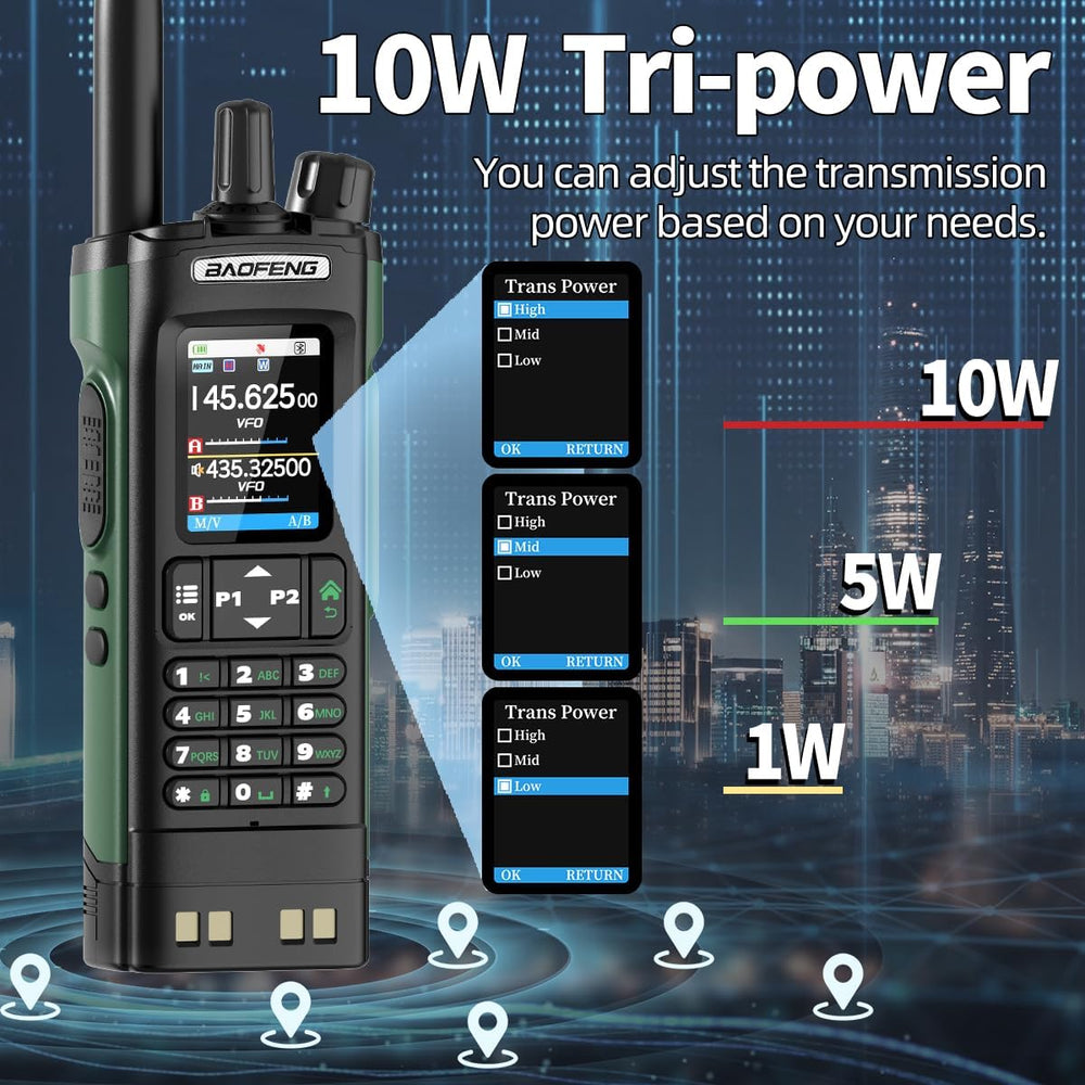BAOFENG UV-32 Ham Radio Long Range Rechargeable Walkie Talkies UV32 5RM K5 10...