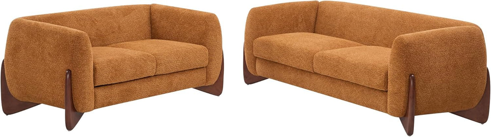 Christopher Knight Home Almad 2 Pieces Sofa Couch Set, Cozy 3-Seater Sofa and...