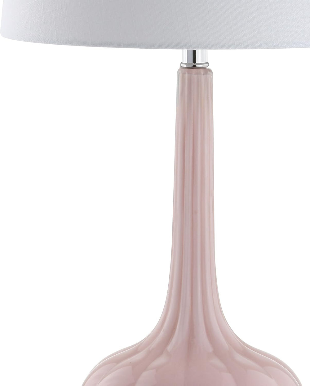 JONATHAN Y Bette Glass Teardrop Table Lamp 28.5", Pink, Set of 2