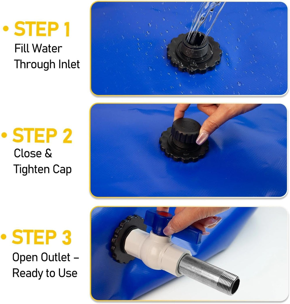 110L/29.06GAL Large Capacity Collapsible Water Storage Bladder