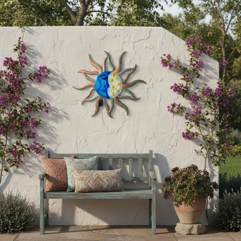 VEWOSTAR 29" Large Metal Sun and Moon Wall Art