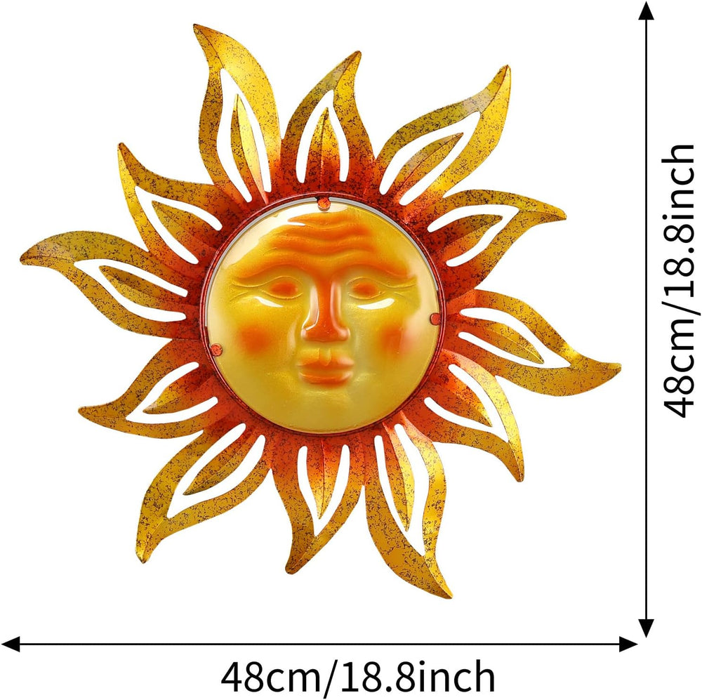 Metal Sun Outdoor Wall Art Decor Hanging Weird Decor Wall Art