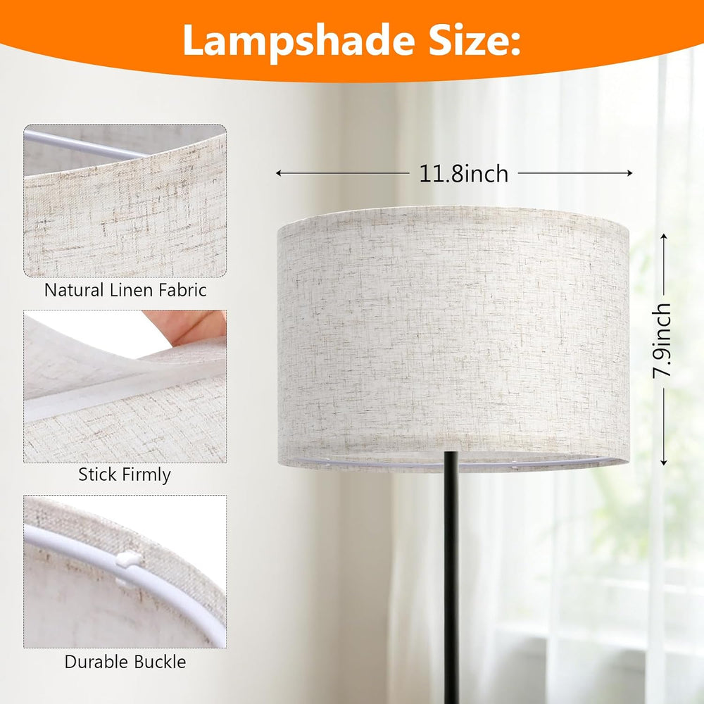 YISUN Drum Lamp Shades Set of 2, 11.8" Top x 11.8" Bottom x 7.9&quo...