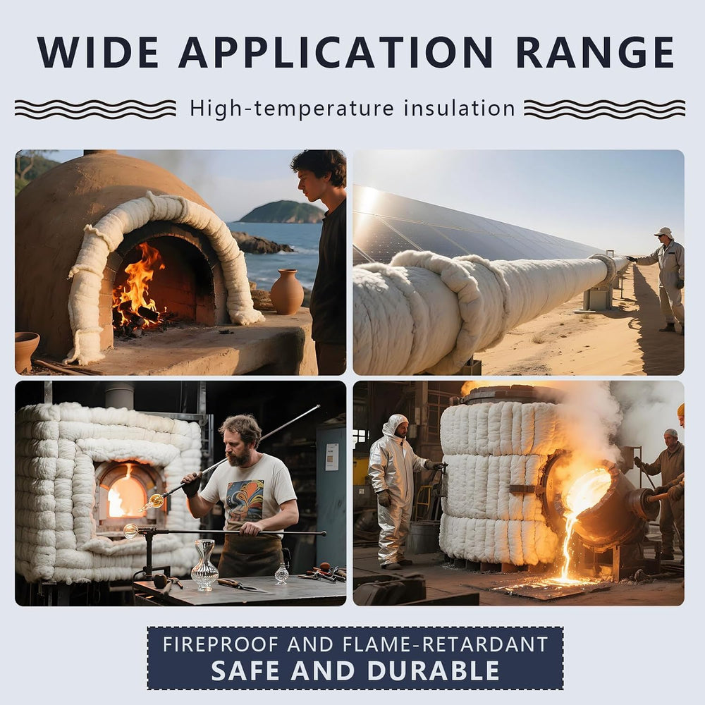 EIEIOO (48x16x1") Ceramic Fiber Blanket Fireproof Insulation for Pizza Oven