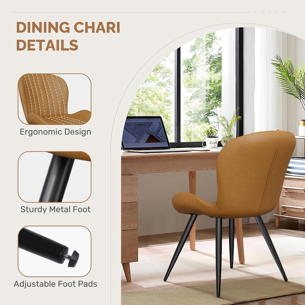 Modern Dining Room Chairs, Fabric Dining Chairs Set of 2