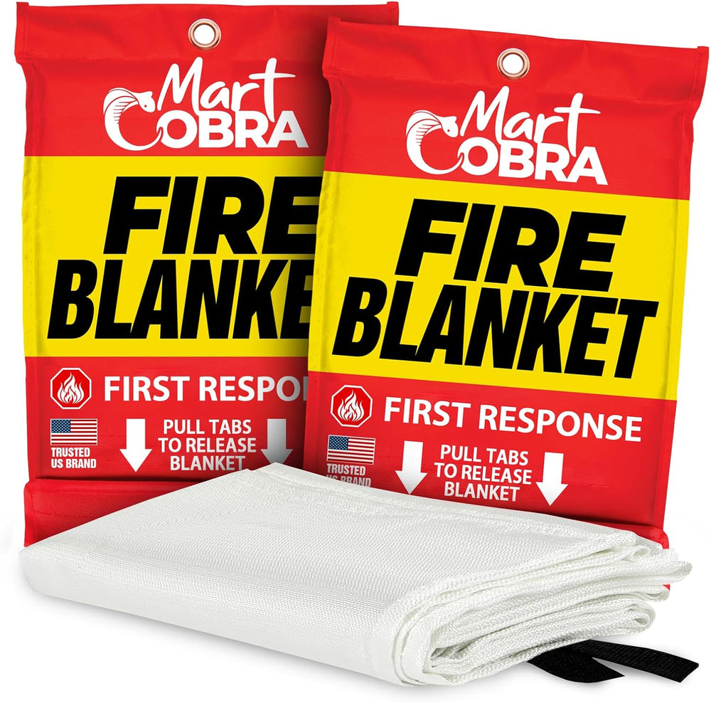 Mart Cobra Emergency Fire Blanket for Home & Kitchen 2-Pack Safety