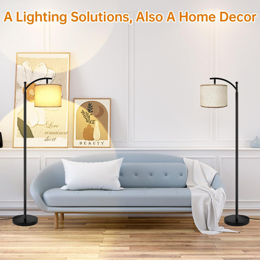 mukuxin LED Floor Lamps for Living Room, 12W 1200LM Modern Arc Floor Lamp wit...