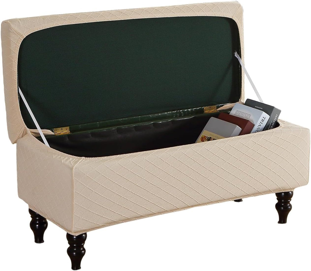 FUANGUI Ottoman Cover Slipcovers Rectangular Folding Stretch