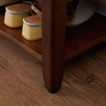 XKZG Shoe Rack Bench Wooden Shoe Storage Bench Rustic Solid Wood Entryway Bench (Brown,31.5")