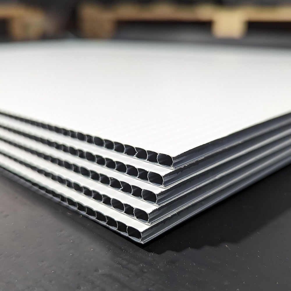 24x36" Yard Signs White 4mm Fluted Plastic Poster Boards Waterproof, Pri...