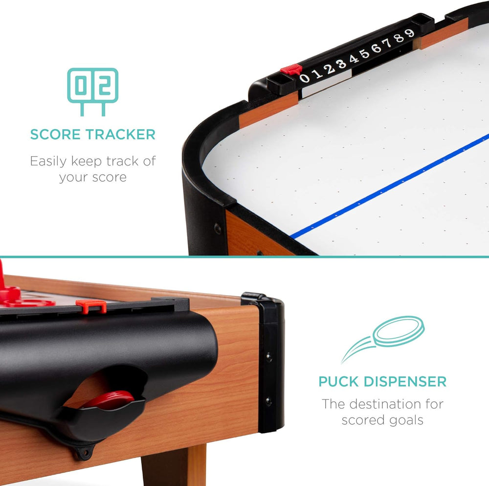 Best Choice Products Portable Tabletop Air Hockey Table for Game Room w/ 100V...
