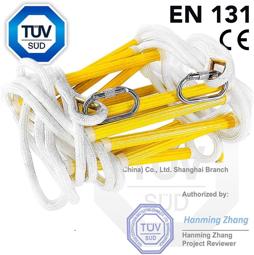 ISOP Certified Rope Ladder Fire Escape 13ft (4m) | Fire Ladders for 2 Story H...