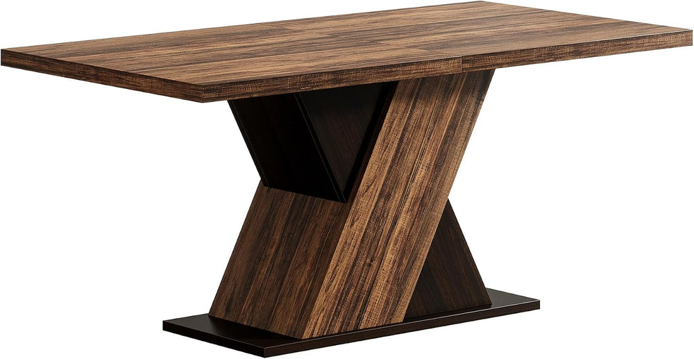 Tribesigns 55-Inch Farmhouse Dining Table for 4, Rectangle Rustic Brown Kitch...