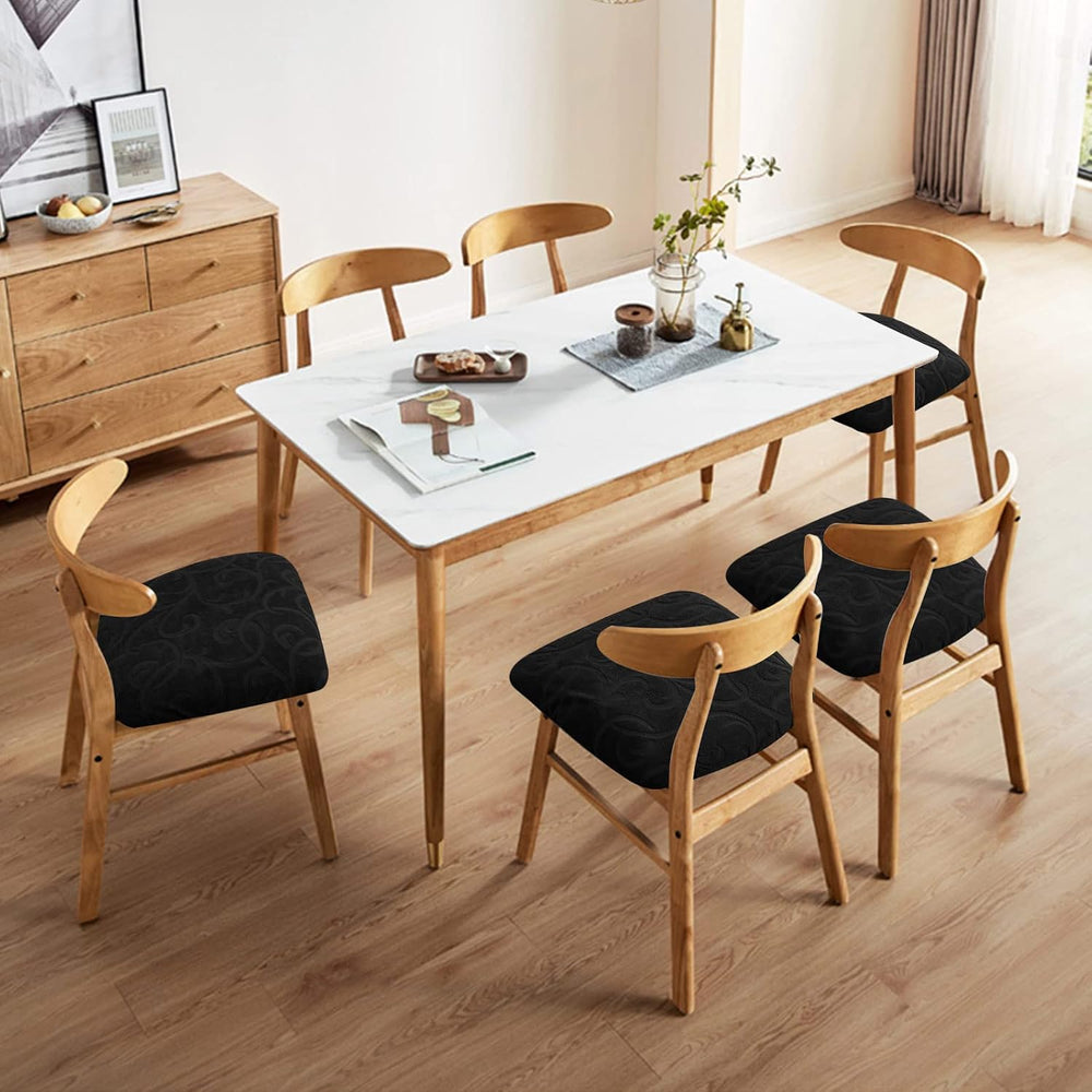 Genina Waterproof Dining Chair Covers Stretch Seat Covers, 4Pack