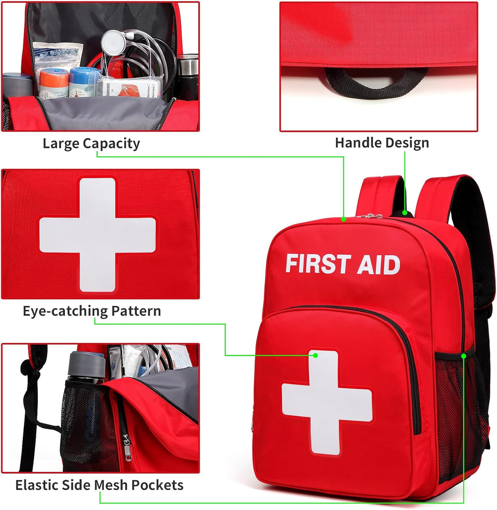 Gatycallaty First Aid Backpack Emergency Medical Empty Waterproof Survival Fi...