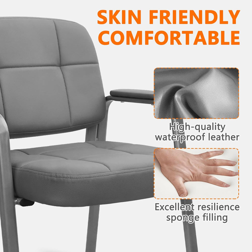CLATINA Big & Tall 500 lbs Waiting Room Guest Chair, Leather Office Recep...