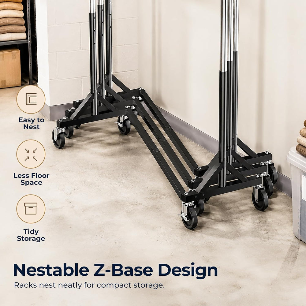 HOKEEPER Z Rack for Clothes Heavy Duty Hold 500 LBS with Display Arms