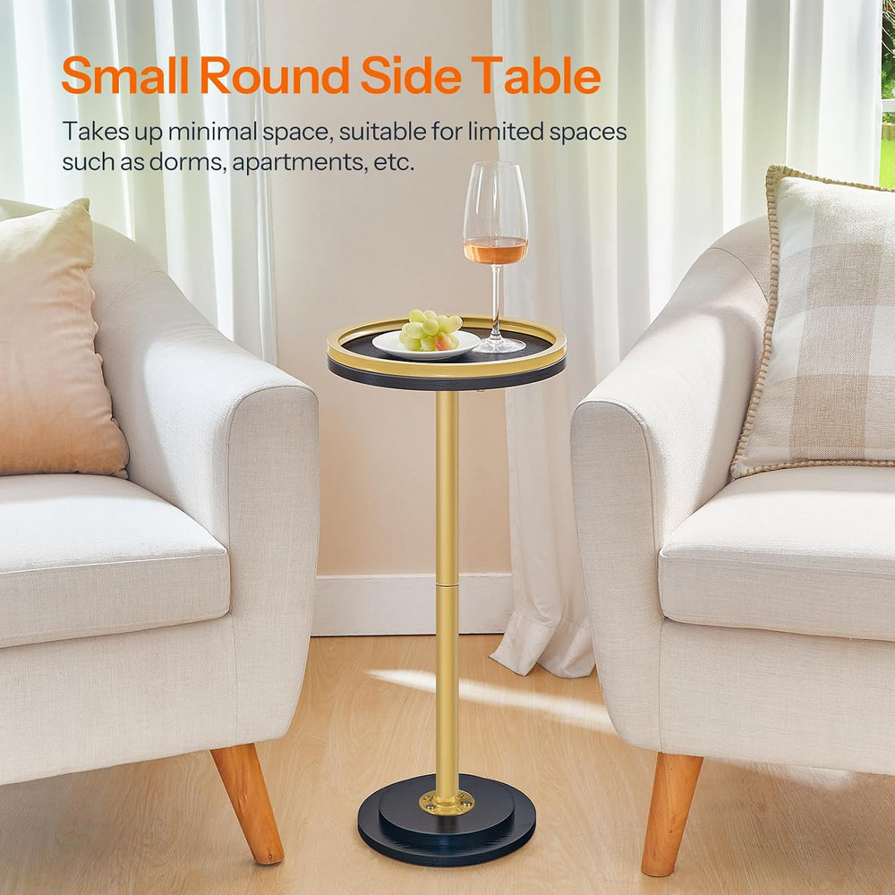 HOOBRO Small Round Side Table, Drink Table, Coffee Martini Table