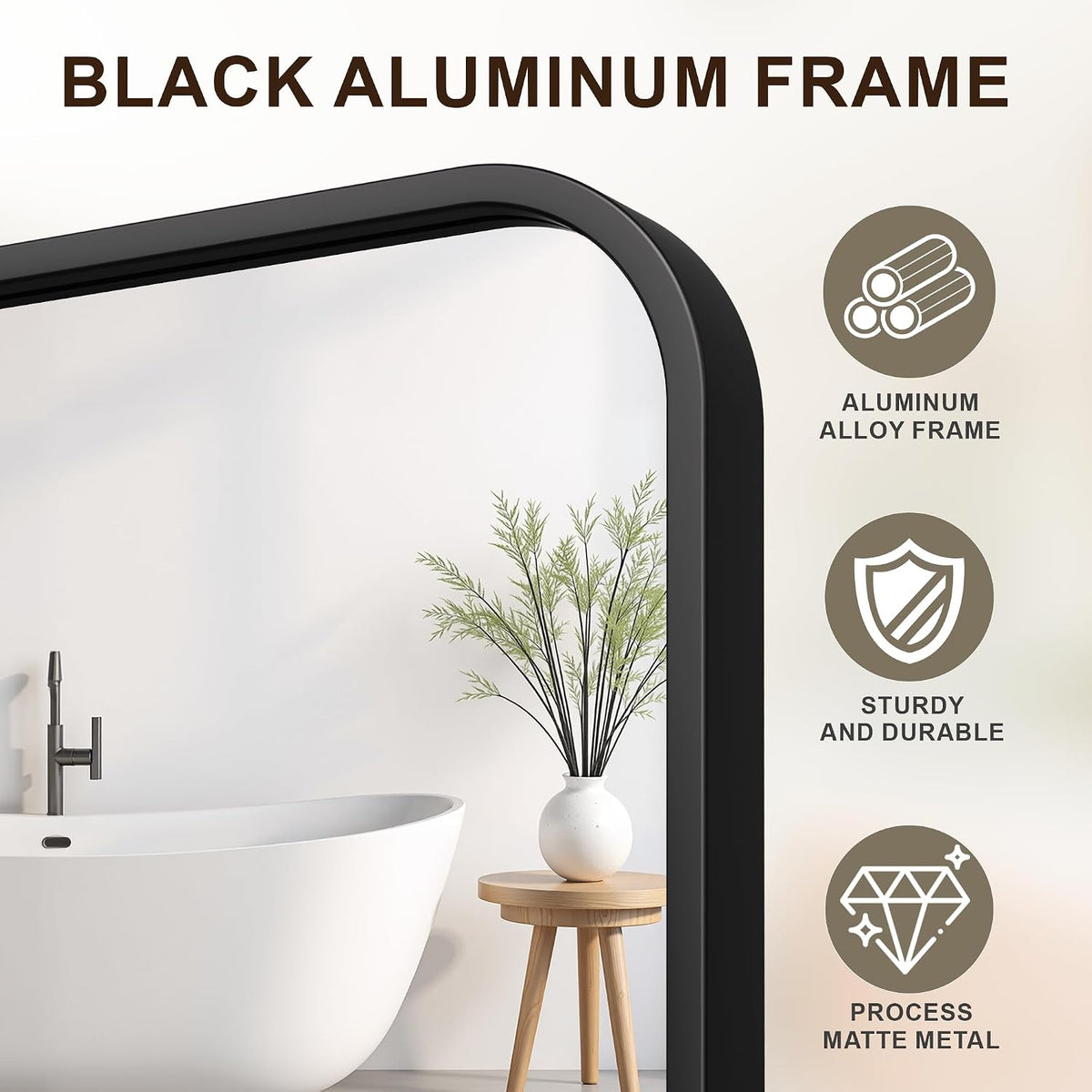 FICTOR Bathroom Mirror for Over Sink, 2 Pack 30"x20" Vanity Mirror, Black