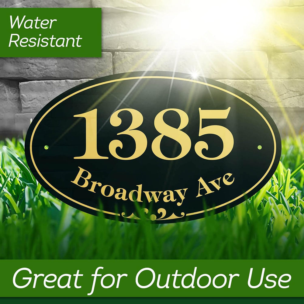 My Sign Center House Address Sign, House Address Plaque, Indoor/Outdoor Use, ...
