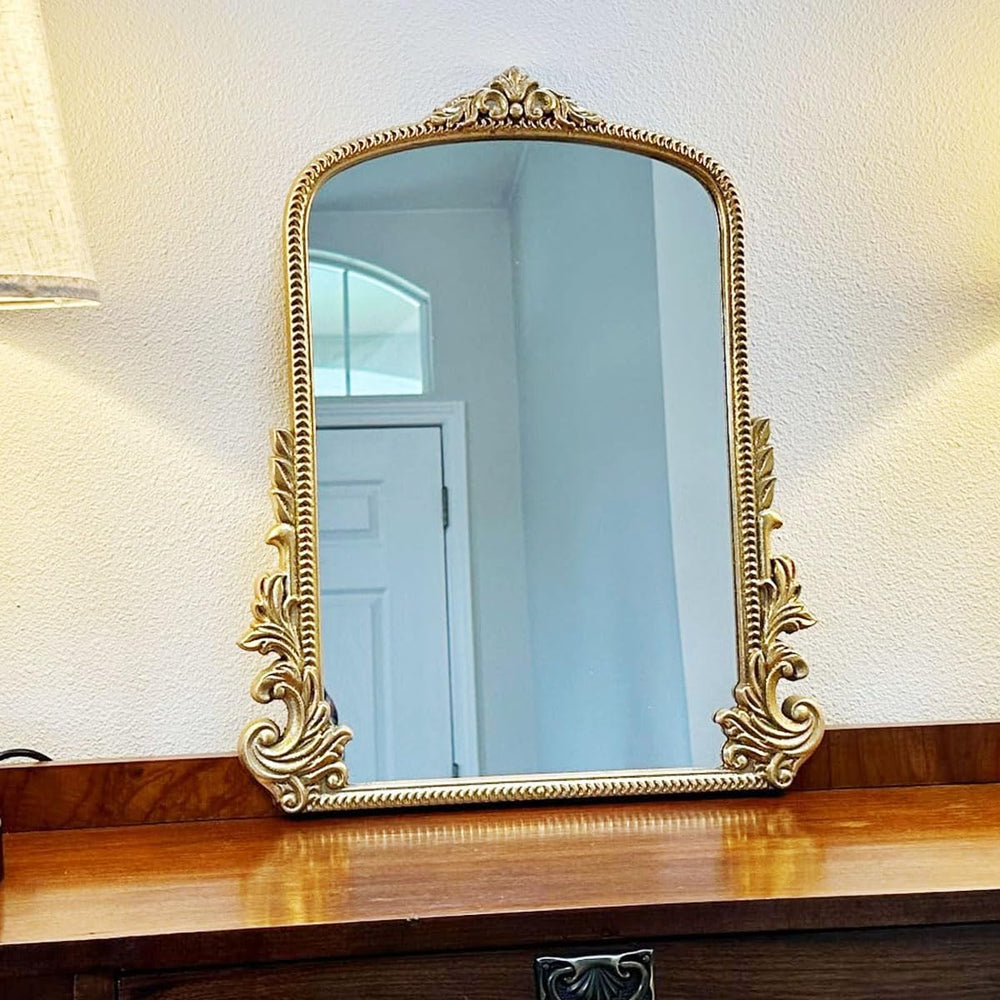 Vintage Small Arched Mirror, 17"x 12" Wall Mounted Tabletop Vanity ...